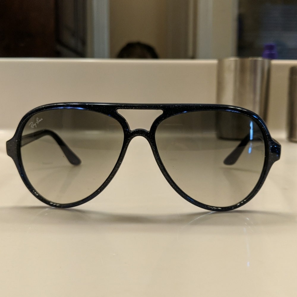 Ray-Ban deep purple glitter aviator sunglasses